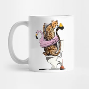 Cheetah on the Toilet Mug